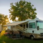 Sun going down at the Rv park