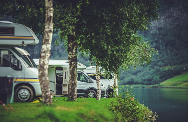 RV park near lake
