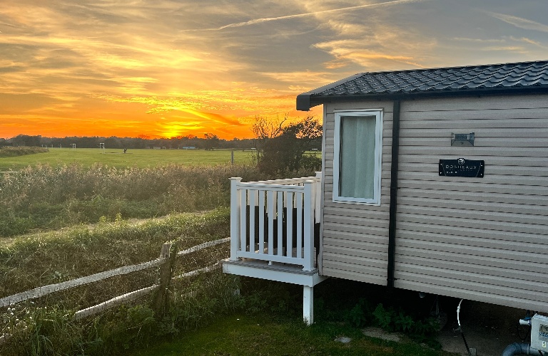 Sunset view of Mobile Home